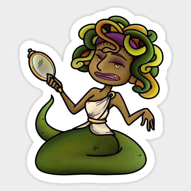 Little Medusa Sticker by candice-allen-art